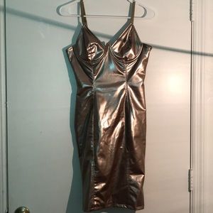 Metallic rose gold small dress ! True to size !